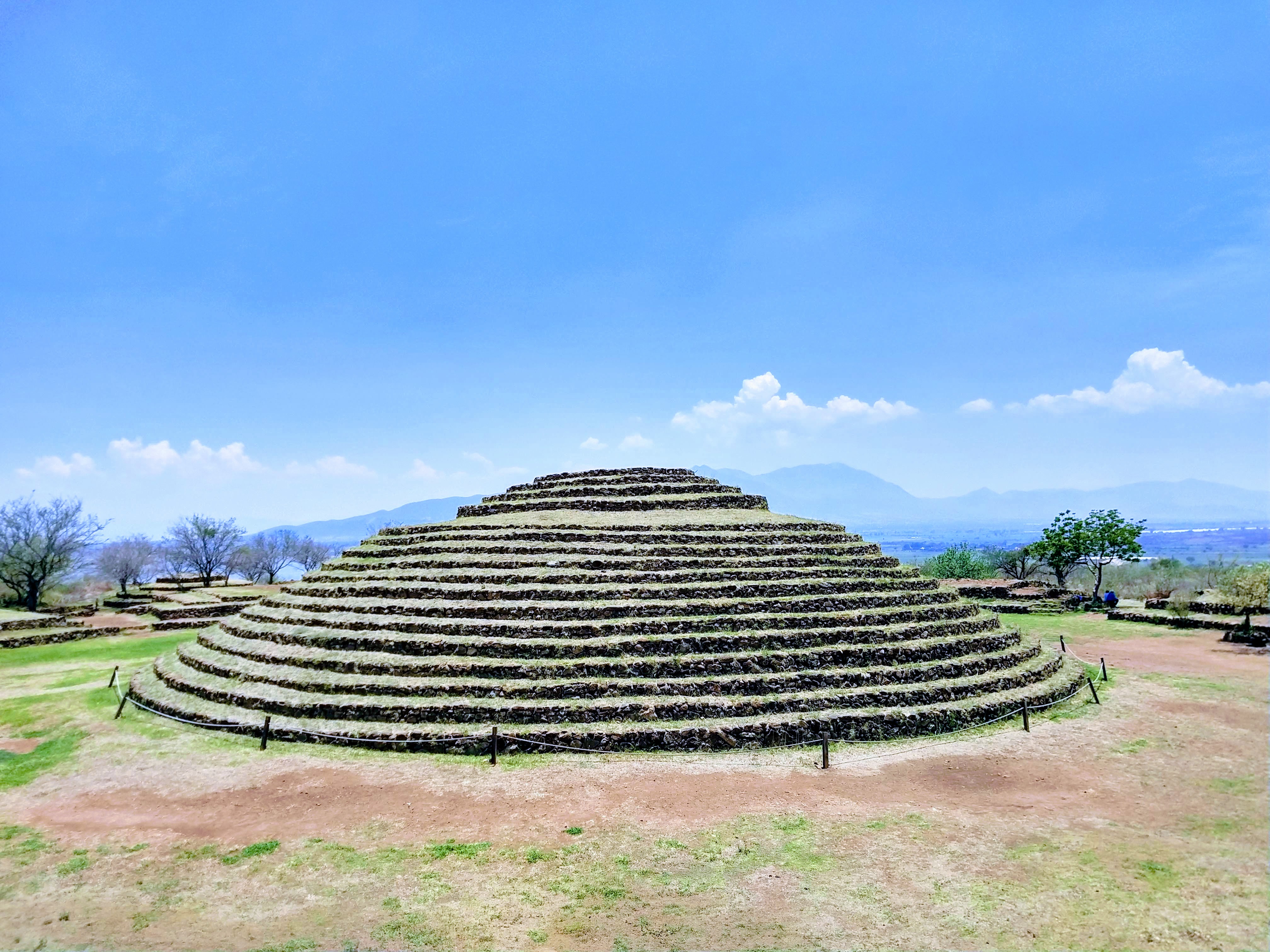 Zona Arqueológica Teuchitlán o Guachimontones: pirámides circulares en Teuchitlán, Jalisco, México